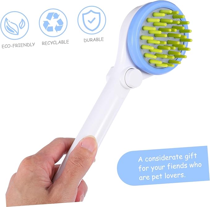 Yardwe Abs Dog Shower Sprayer with Hose Powerful Full Coverage Puppy Shower Sprinkler and Pet Massage Brush for Efficient Bathing and Grooming Water Saving Handheld Pet Bath Tool
