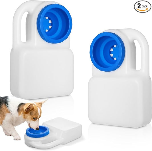 2 Pcs 3 Quart Portable No Spill Dog Travel Water Bowl Leakproof Pet Water Dispenser for Small Large Dogs Cats, Camping Hiking Car RV Boat