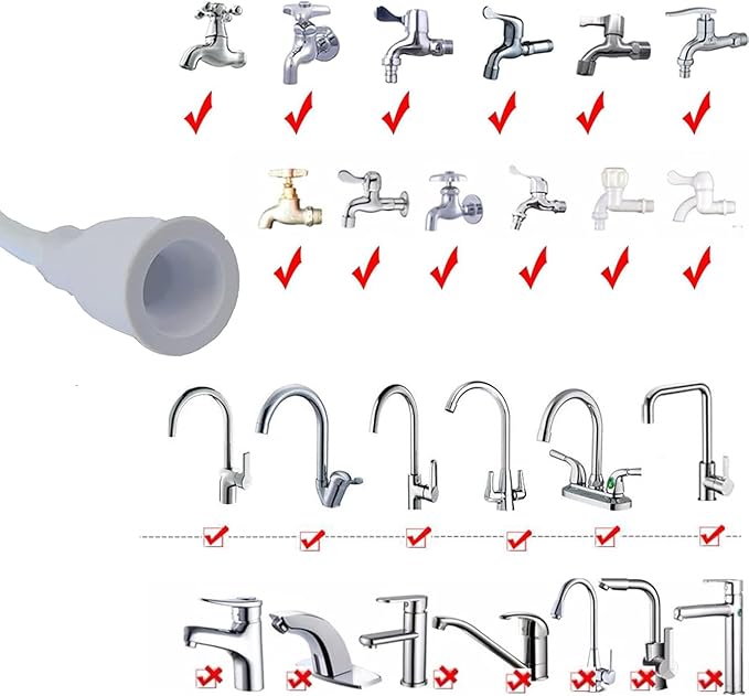 4m/13.12ft Portable Sink Hose Faucet Sprayer Sink Spray Rubber Hose Shampoo Sprayer Handheld Faucet Shower for Pets, Bathing Baby, Washing Hair, Rinsing Vegetables