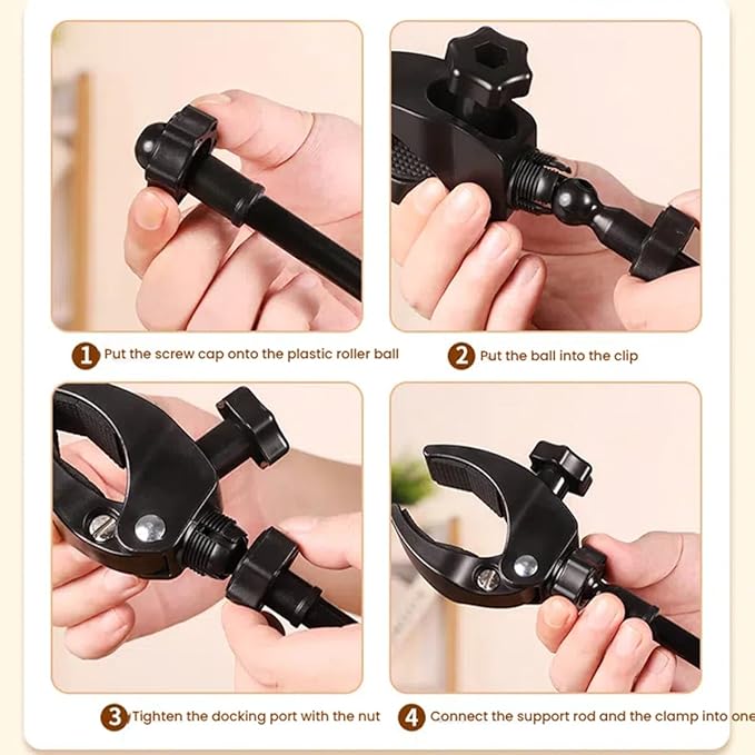 Dog Hair Dryer Stand Holder - Adjustable 31.5" Heavy Duty Blow Dryer Mount, Hands Free Pet Grooming Tool for Dogs with Secure Clamp, Fits Most Hair Dryers (Black)