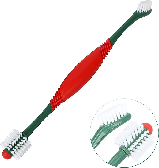 Pet Toothbrush Toothpaste Kit Dog Teeth Cleaning Cat Teeth Cleaning Dental Care Kit Pet Finger Toothbrush, Reduce Plaque & Tartar Buildup, Beef Flavor