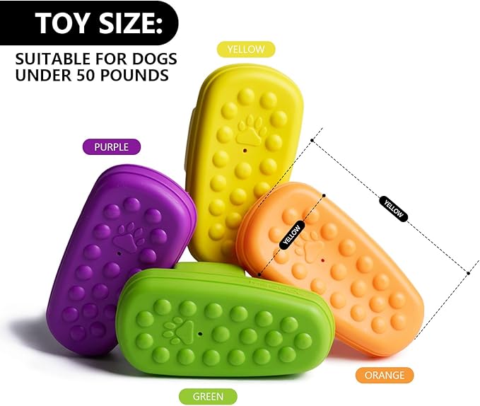 MECOOL Squeaky Slipper Dog Toy - Chew Toys for Aggressive Chewers, Durable Rubber Chew Toy for Dental Cleaning & Boredom Relief, for Small Medium Dogs, Purple