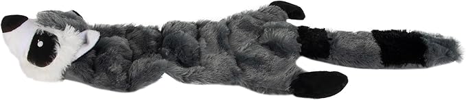 Hyper Pet Critter Skinz Super Squeaker Raccoon Stuffing Free Plush Soft Dog Toy, Extra Large, Pack of 1