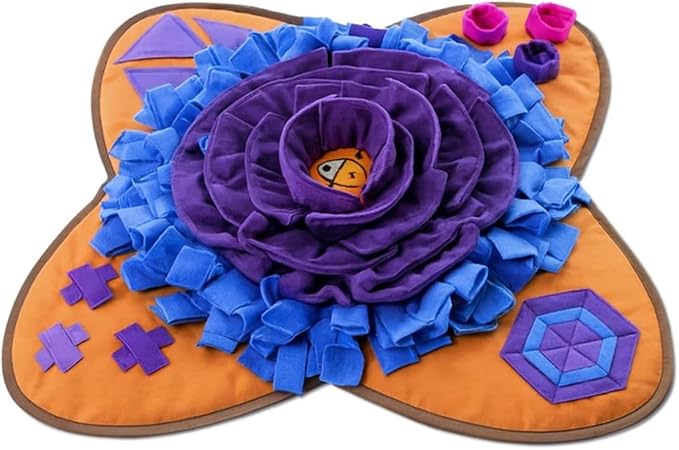 PET ARENA Snuffle Mat for Dogs - Adjustable Interactive Puzzle Toy (Orange, Purple, Blue, Pink)