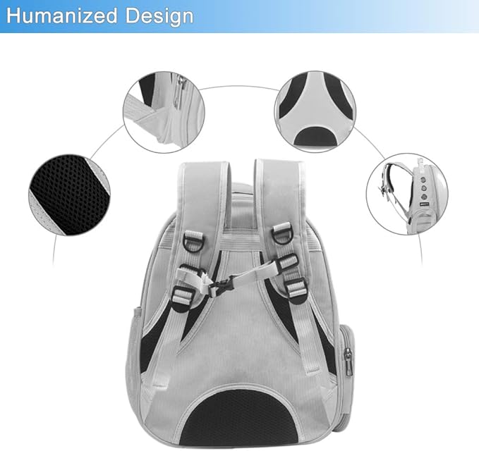Cat Backpack Carrier, Pet Backpack, Breathable Cat Dog Space Capsule Backpack, Airline-Approved for Small Cats Dogs Birds Bunny Travel Hiking