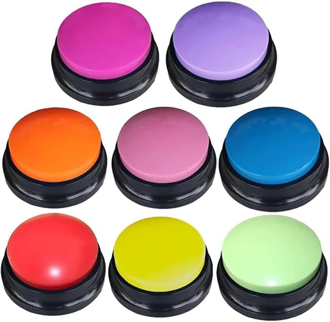 Pet Pressing Sound Toys Recordings Box Pads Dog Communication Buttons Recording Boxs Stickers Dogs Interactive Trainers Supplies (Random Recording Box)