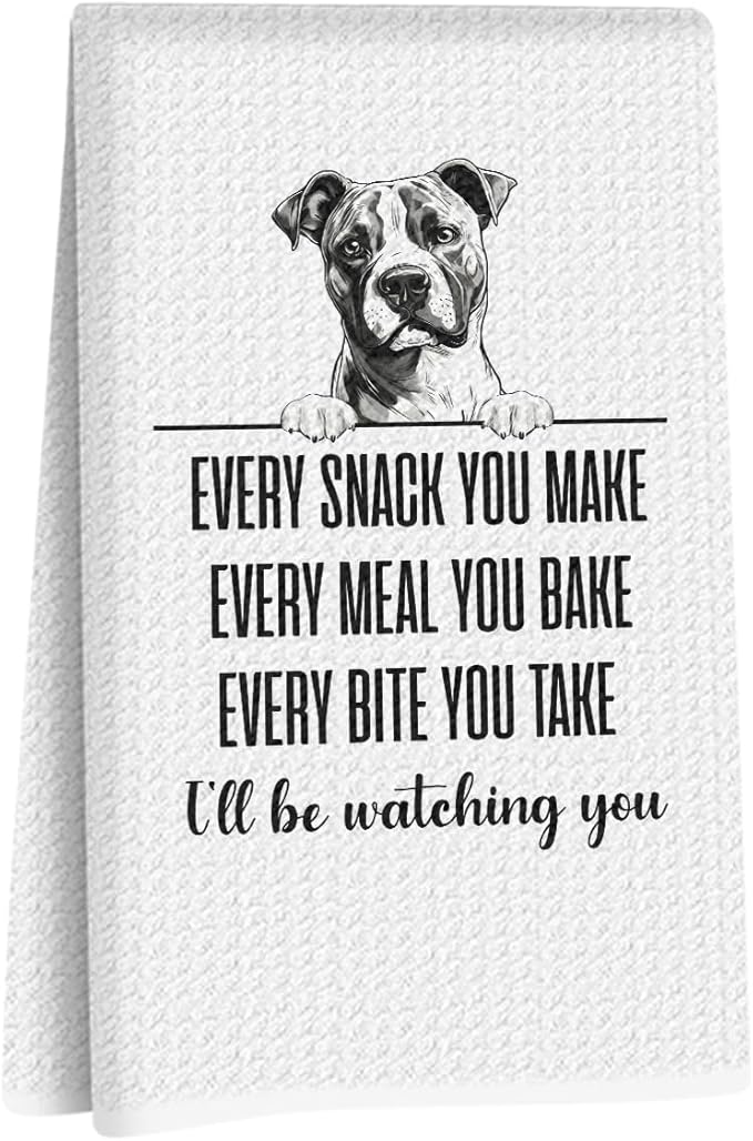 Boxer Dog Kitchen Towels 24x14 Inch, Boxer Dog Gifts for Woman Mom, Reusable Microfiber Hand Towels for Kitchen Bathroom Decor, Waffle Weave Absorbent Dish Towel Tea Towel, Gifts for Dogs Lovers