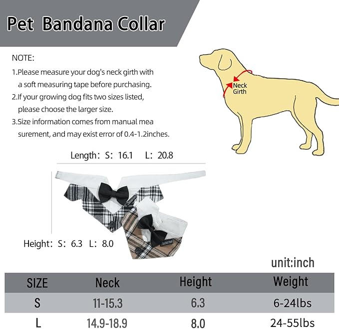 Dog Tuxedo Wedding Suit Shirt with Bow Tie, Formal Outfit Tux Attire for Puppy Small Medium Dogs Cats Costume (Black Tux, Large)