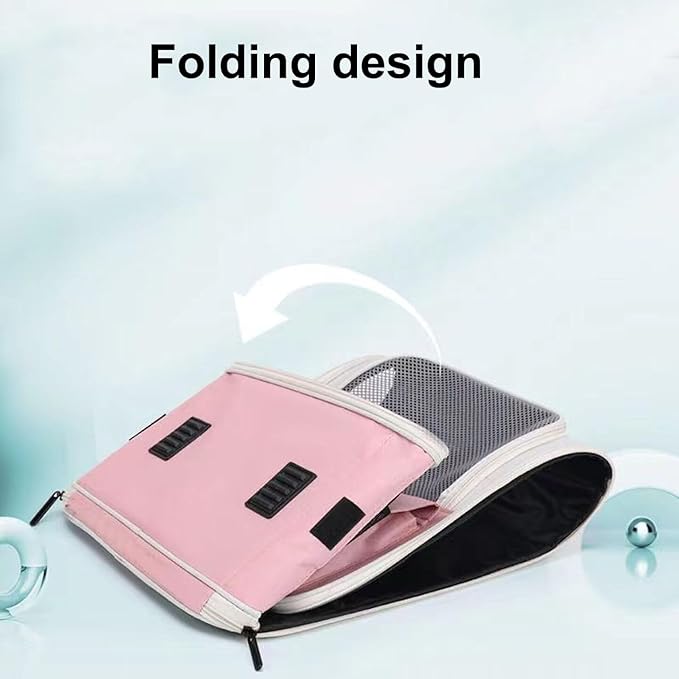 Cat Backpack Carrier, Designed for Cats and Small Dogs Small Animal Pet Backpack Carrier, Breathable Foldable Lightweight Comfort, Shoulder Pet Backpack (Pink)