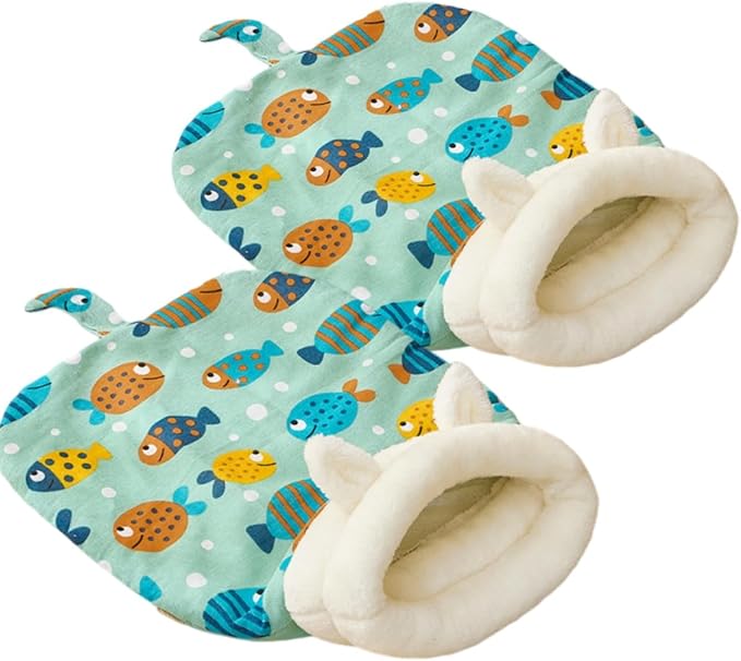 Sleeping Bag for Cats, Cozy Self Warming Cat Sleeping Bag for Indoor Cats, 360° Wrap Cat Hideaways Pet Snuggle Sack for Sleeping Relax Play (Green-2pcs)