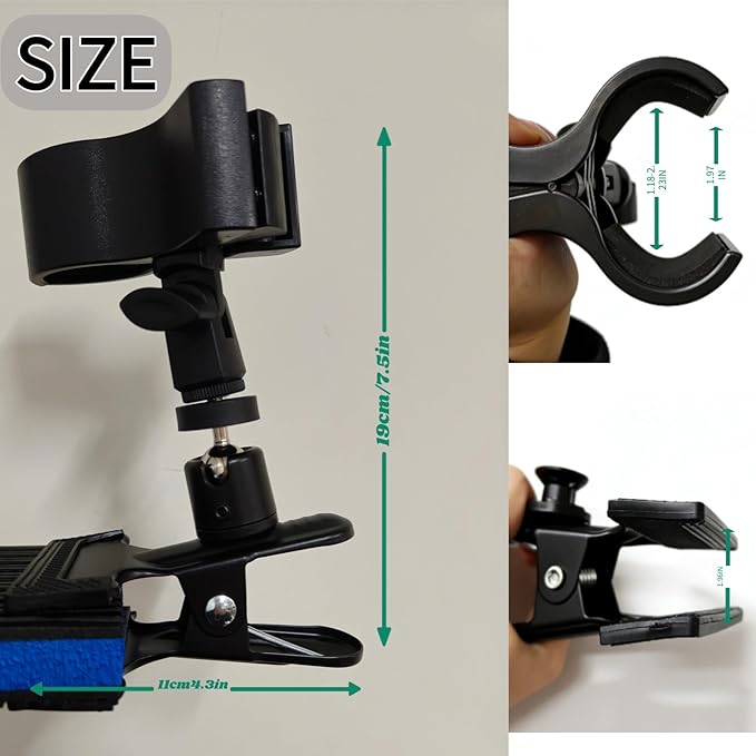 Funvalley Surperfect 360° Rotating Hands Free Blow Dryer Holder, Stable Metal Base & Adjustable Clamp for Easy Styling, Salon Quality at Home, Desk or Wall Mountable Hair Dryer Stand