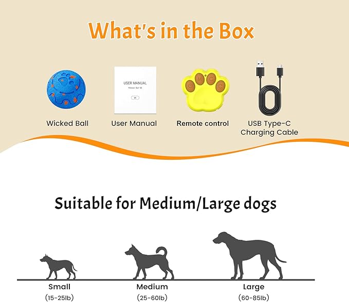 Moving Dog Toy, Interactive, Bouncing and Rotating, Silent Foam Material, IP54 Waterproof Rating, Smart Active Rolling, Stimulation Toys for Medium and to Keep Them Busy (Remote Blue)