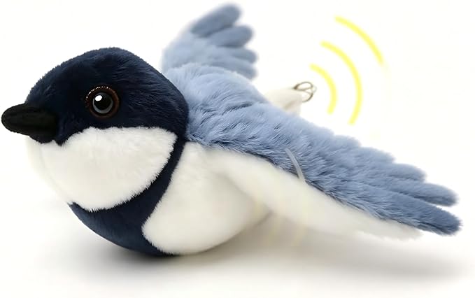 Automatic Flapping Penguin Cat Toy, Realistic Moving Wings Plush Bird Toy with Built‑in Motor & Battery, Interactive Stimulating Kicker Toy for Indoor Cats, USB Rechargeable Pet Entertainment Toy