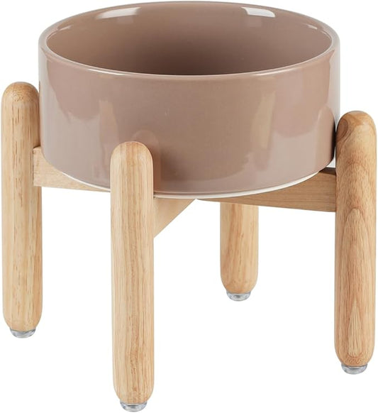 Havniva 7.3inch Ceramic Raised Dog Bowl with Stand, Elevated Dog Bowls for Medium Breed Dog Food and Water Bowl Non-Slip Dog Dish Large Capacity Feeding Pet Water Bowl