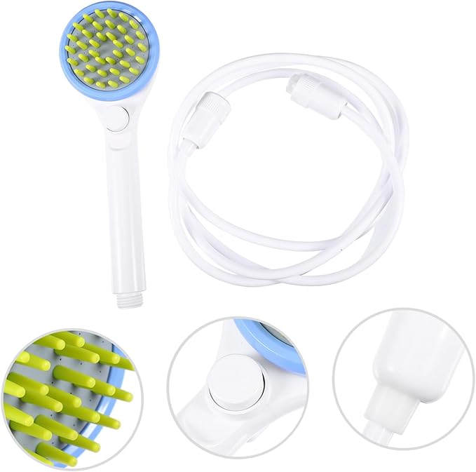 DECHOUS Pet Shower Sprayer with Hose Abs Durable Dog Bath Brush and Massaging Scrubber for Like Stream Comfortable Grooming Tool for Puppies and Dogs