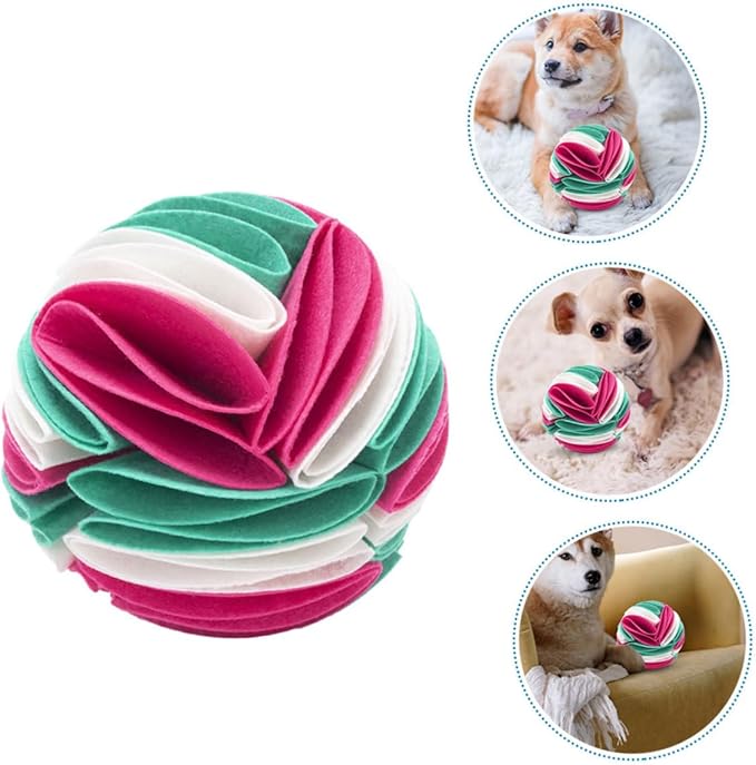FOMIYES Dog Sniffing Ball Dog Sniffing Mat Cat Puzzle Toys Toy Snuffle Blanket Feeding & Watering Supplies Pet Training Balls Snuffle Cat Mat Felt Cloth Puzzle Food