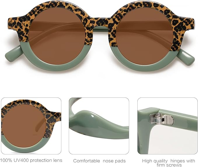 SOJOS Cute Round Polarized Sunglasses for Kids Girls Boys UV400 Protection De Sol Gafas Beach Holiday