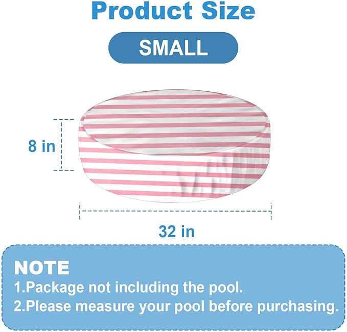 Foldable Round Dog Swimming Pool Cover, for 32 "/63“/48” Collapsible Outdoor Tub, PVC Coating Waterproof and UV Protection, Leakproof Washable Kiddie Pet Small Paddling Bath Accessories