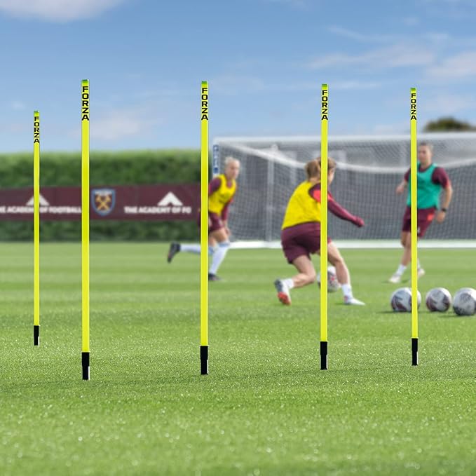 NWS Forza Spring Loaded Agility Poles | Improve Endurance, Speed & Footwork - Available in Packs of 8 or 16