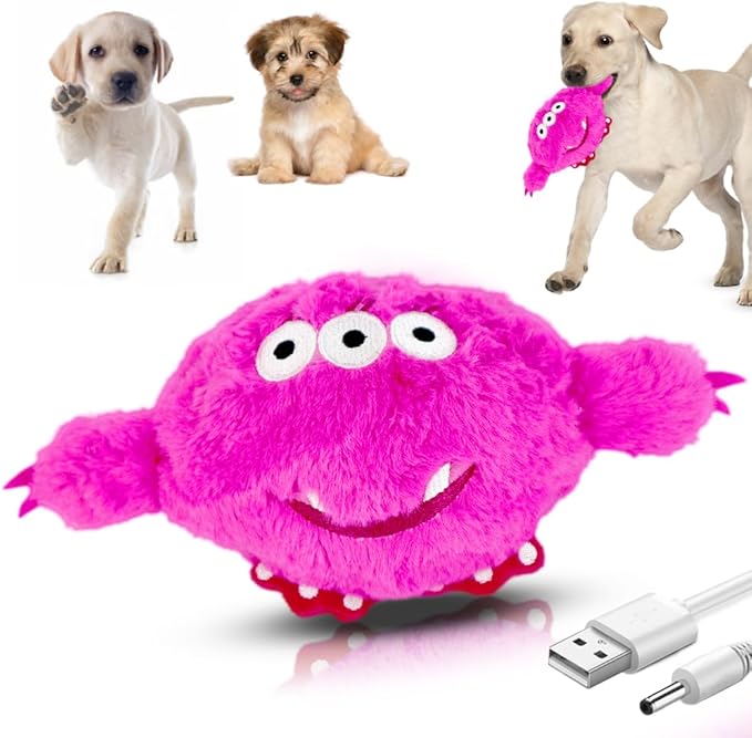 Interactive Dog Toys Rechargeable Moving Dog Puppy Toys to Keep Them Busy (Monster)