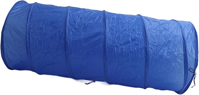 SUNGOOYUE Dog Agility Training Tunnel, Oxford Fabric Foldable Dog Tunnel Toy, 60 X 150cm Collapsible Round Tube with Carry Bag, Tear Design for Outdoor Training and Play