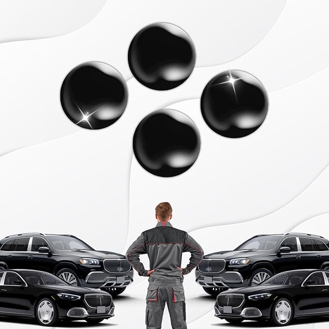 4PCS Car Door Keyhole Lock Covers, Door Entry Guard Shield Screw Cover Stickers, Universal Car Door Key Hole Protector Decor Decoration for Most Car,SUV,Turck (Black)