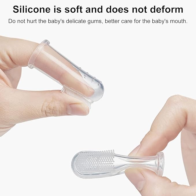 10Pcs White Dog Finger Toothbrush Food Grade Soft Bristles Pet Toothbrush, Soft Silicone Cat Toothbrush Washable and Comfortable Dog Toothbrushes