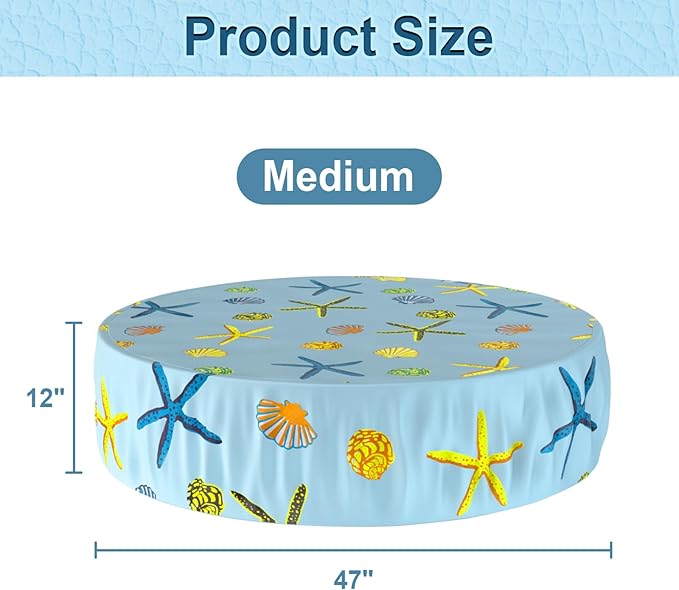 Foldable Round Dog Swimming Pool Cover, for 32 "/63“/48” Collapsible Outdoor Tub, PVC Coating Waterproof and UV Protection, Leakproof Washable Kiddie Pet Small Paddling Bath Accessories