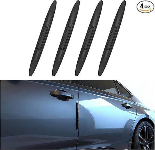 4PCS Car Door Edge Guards with Airbag,De-Static & Anti-Crash Car Door Protector with Dolphin Streamline Design,Universal Cars Doors Edge Protector Exterior Cars Accessories