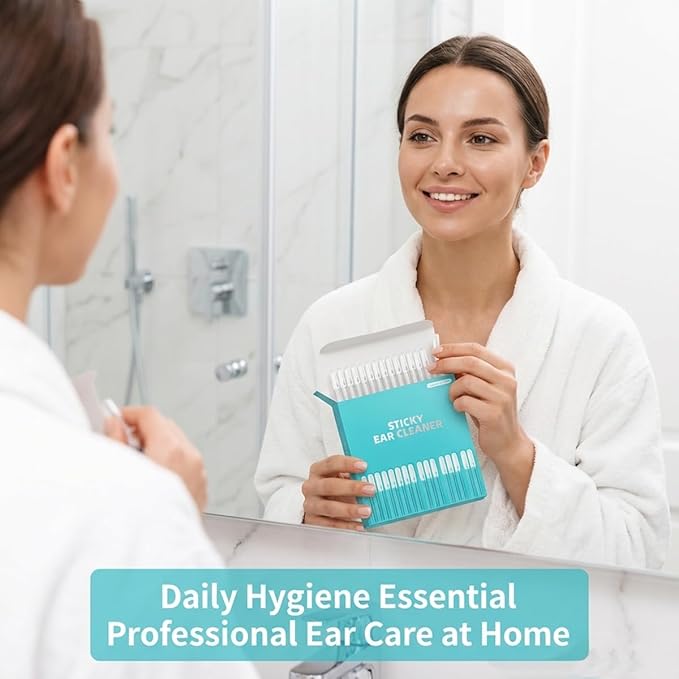 2026 New Sticky Ear Cleaning Stick, Sticky Ear Cleaner Gentle Ear Care, Reusable Soft, Portable Ear Pick, 3 Box(72 pcs)