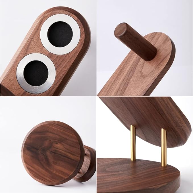 Hair Dryer Holder for Dyson Supersonic, Magnetic Hair Dryer Display Holder Walnut Wood Bathroom Organizer for Dyson Supersonic Hair Dryer Accessories (Not compatible with Nural)