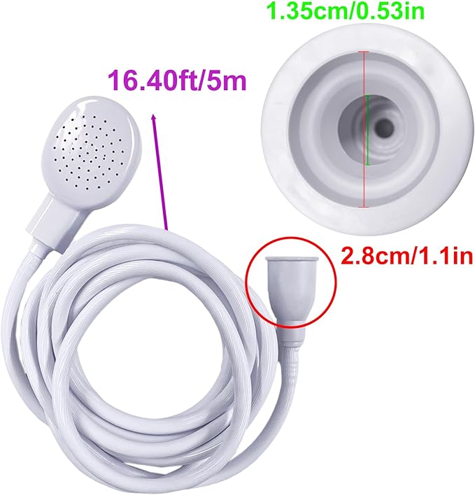 16.40ft/5mSink Spray Hose,Shampoo Sprayer Handheld Hose Portable Sink Hose Spraye Strainers for Bathing Baby,Pets Shower,Rinsing Vegetables,Washing Hair