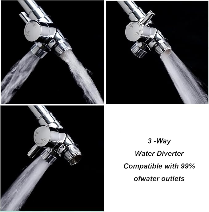 Dog shower sparyer attachment Shower Head with Silicone massage brush for pet dog bathing, Extra long 98'' Hose for Tub faucet Baby & Hair washing, pet bathing supplies