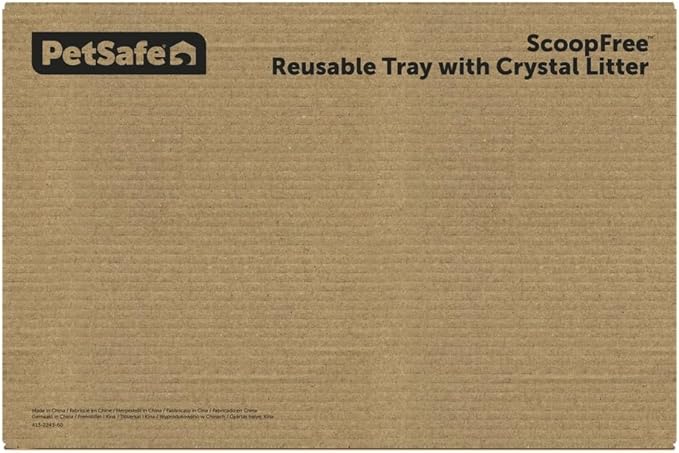 PetSafe Official ScoopFree Complete Reusable Tray - Includes 4.3 lb of Premium Blue Crystal Litter - Compatible with All ScoopFree Complete Automatic Self Cleaning Litter Box Systems
