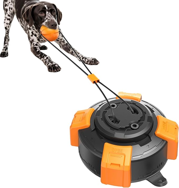 BSISUERM Upgraded Strong Suction Cup Tug of War Dog Rope Toy Interactive Enrichment Toys for Aggressive Chewers Molar Ball Chew Toy with Teeth Cleaning for Mental Stimulation & Boredom Relief