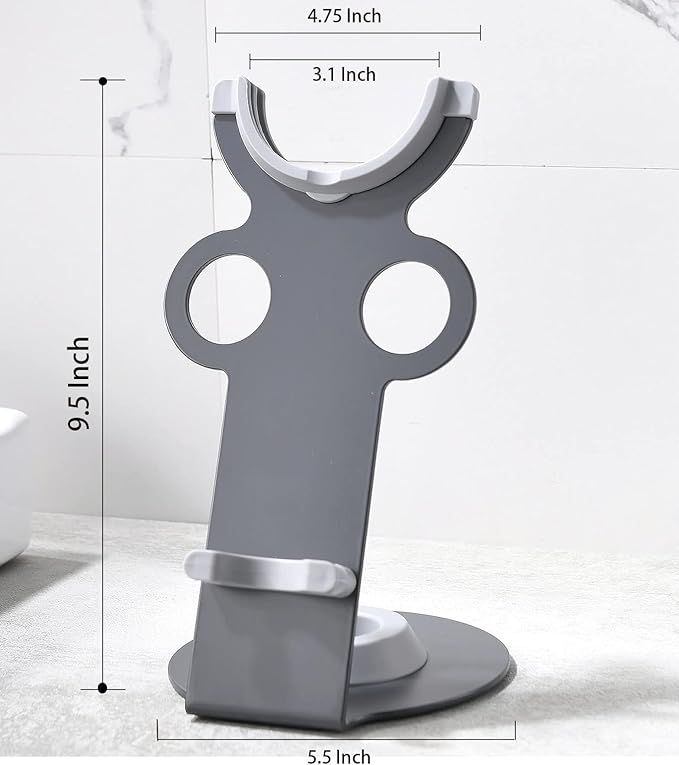 Hair Dryer Stand for Dyson Supersonic, Hair Dryer Holder Organizer for Diffuser Nozzle, Bathroom Countertop Storage Stand