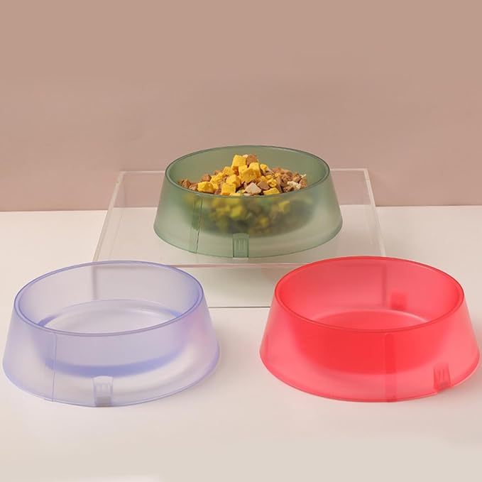 Pet Bowl Super Large Anti-Tipping Anti-Slip Design Heavy Duty Thickened Spill-Proof Food and Water Dish with Wide Base Tip-Proof Eco Friendly BPA Free Premium Pet Feeder for Cats and Dogs (Purple)