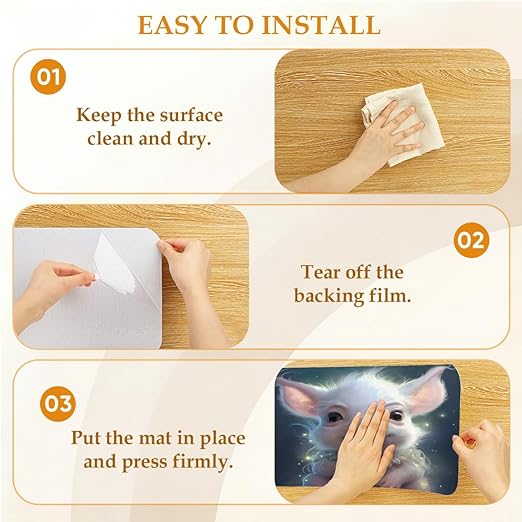 Animal Cute Pig Stair Treads for Wooden Steps Indoor Washable Staircase Carpet 10PCS 30"x7.8" Stair Step Treads Non-Slip Staircase Covers Peel and Stick Safety Mat for Kids Elders Pets