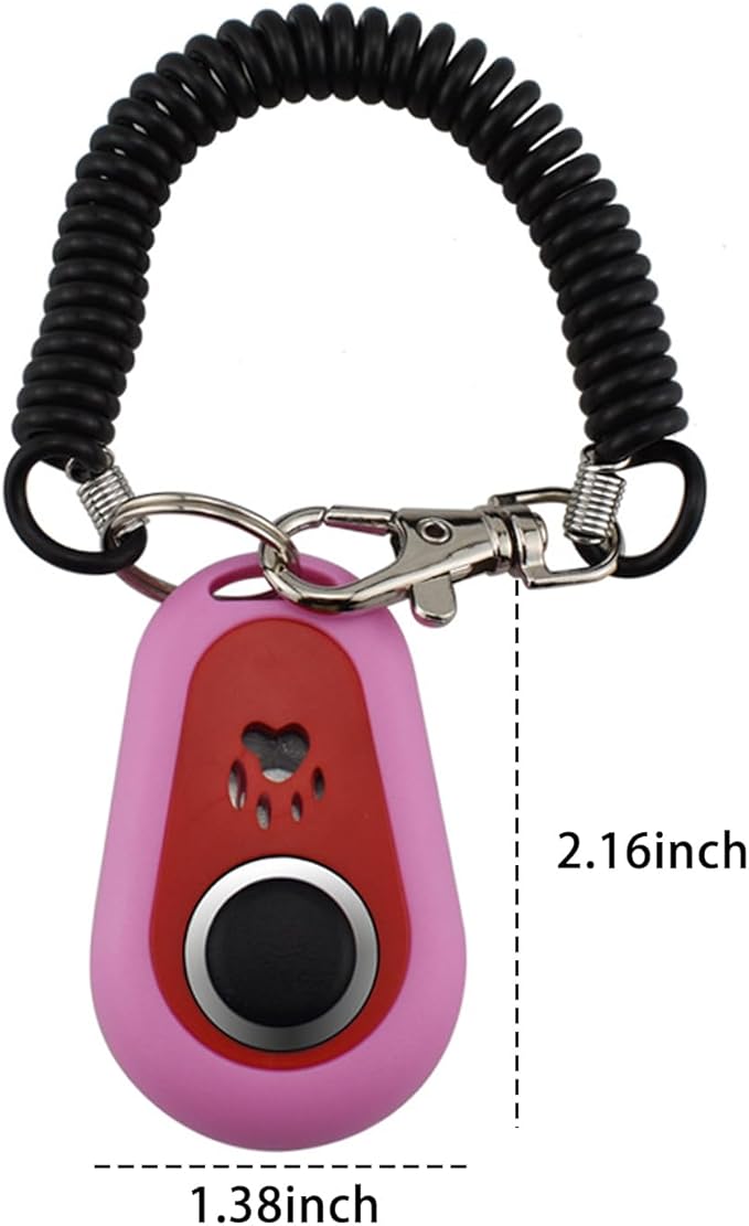 URBEST 4pcs Pet Training Clicker with Wrist Strap-Dog Training Clickers (Circle)