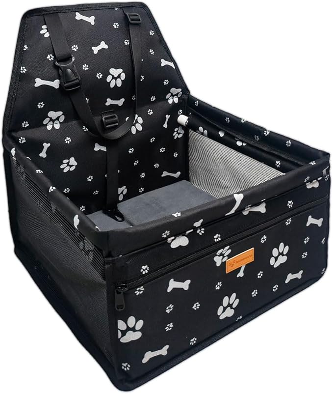 Pet Dog Booster Seat, Upgrading the Framed wall to Prevent Collapse，Breathable and Foldable Pet Car Basket，Removable and Washable pet car seat，Suitable for Small Pets Weighing no More Than 15BL