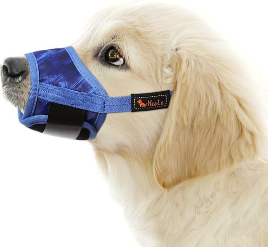HEELE Dog Muzzle,Soft Nylon Muzzle Anti Biting Barking Chewing,Air Mesh Breathable Drinkable Adjustable Loop Pets Muzzle for Small Medium Large Dogs 4 Colors 4 Sizes (P-Sky Blue, XS)