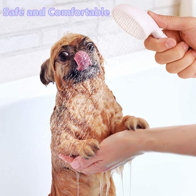 Pet Shower Head, Single or Double Tap Bath Sink Shower Head Hose Spray Push On Bath Tub Sink Faucet Attachment Washing Hair Hairdresser for Dogs Cats(Single Tap)