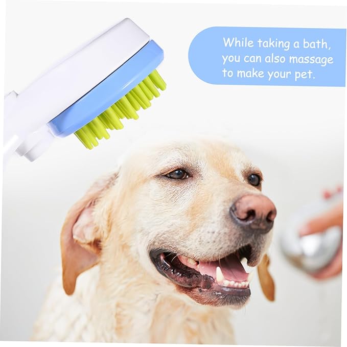 Luxshiny Portable Pet Shower Sprayer with Hose Handheld Puppy Brush and Massage Sprinkler for Efficient Bathing Durable Abs Material Water Saving and Puppies