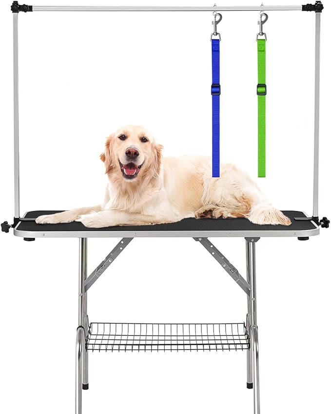 Pet Dog Grooming Loops,2 Pack Adjustable Nylon Restraint Noose Loop,Pet Grooming Arm Accessories Fixed Dog Bathing Safety Tether Straps for Pet Grooming Table Bathtub (Style 1)