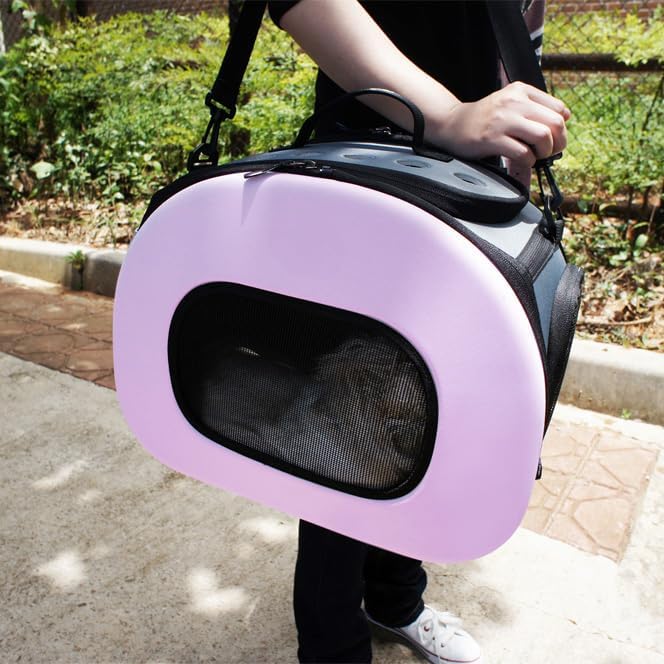 Pet Life ® 'Final Destination' Military-Grade Hardshell and Light 2-in-1 Wheeled or Carrying Travel Airline Cat and Dog Carrier Crate or Portable Pet Kennel
