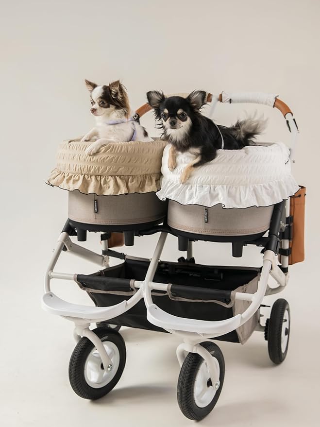 Harryspet Margaret The Lace Edition Pet Stroller Cover, Comforter, Guard - Snow White
