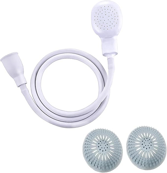 2m/6.56ft Sink Hose Sprayer,Shampoo Sprayer Handheld Hose Shower Head Spray Hose with 2 Hair Catcher Drain Strainers for Bathing Baby,Pets Shower,Washing Hair,Rinsing Vegetables,Utility Sink