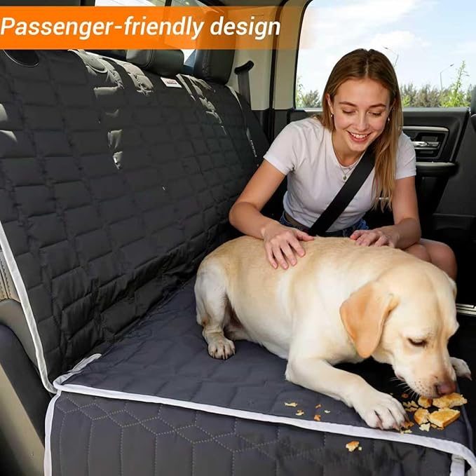 Reliadura Dog Car Seat Cover for Back Seat,Washable Bench Seat Cover for Truck,Nonslip Backseat Cover Protector for F150/Ram1500/GMC Sierra/Toyota/Chevrolet Silverado,Car Seat Covers for Dogs