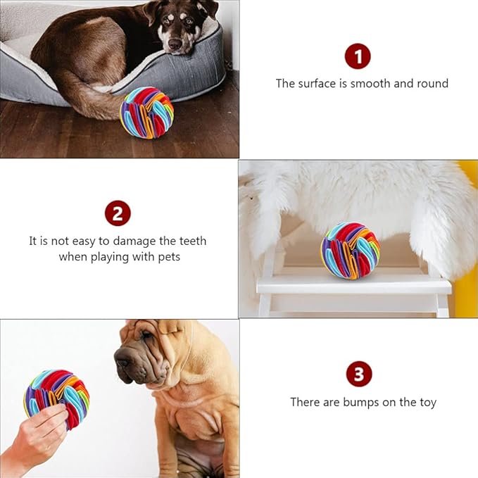 Dog Puzzle Toys Pet Snuffle Mat Dog Slow Feeding Mat Puppy Sniffing Pad Nose Work Blanket Training Feeding Foraging Skill for Small Medium and Large 4 Balls