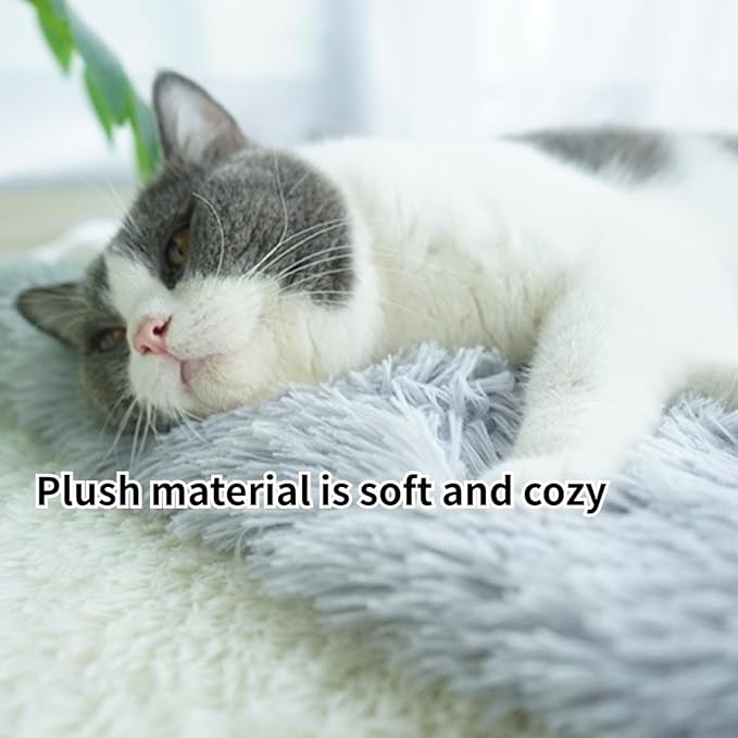 Cat Beds Small Dog Bed, Self Warming Cat Dog Mat Washable Warm Fluffy Pet Pad Calming Cushion Soft Kitty Bed for Indoor Outdoor Crate Pets Cat Small Dog Sleeping (Colored Pink)